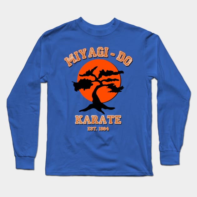 Miyagi Do Karate Kid Bonsai Tree Long Sleeve T-Shirt by Scar